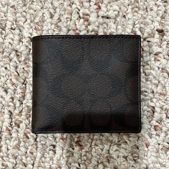 Coach Double Bill Signature Men Wallet- Mahogany Brown F75083 - Picture 7 of 11